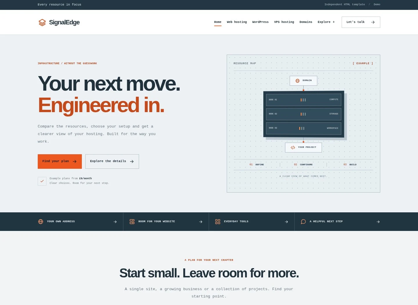 SignalEdge desktop homepage preview